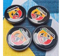 YIFANFENGSHUN 4 Pièces Cache Moyeux pour Fiat Abarth 54mm, Enjoliveur Centre Roue Antirouille Jante Centre Roue Centrale Décoration Moyeu Accessoires de Voiture,B