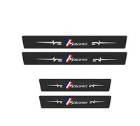 YIFANFENGSHUN 4 Pièces Protection Seuil de Porte Voiture pour Citr-oen DS3 DS4 DS5 DS6 DS7 C1 C2 C3 C4 C5 C6 C8, Anti Rayures Kick Plates Autocollant en Cuir de Fibre Auto Accessoires