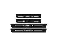 YIFANFENGSHUN 4 Pièces Protection Seuil de Porte Voiture pour Peugeot Partner Van 2019-2024, Anti Rayures Kick Plates Autocollant en Cuir de Fibre Auto Accessoires