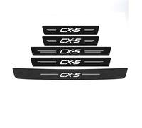 YIFANFENGSHUN 5 PièCes Protection Seuil De Porte De Voiture pour Mazda CX-5 II 2017, Plaques De Protection De Seuil De Porte De Fibre De Carbone Plinthes