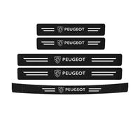 YIFANFENGSHUN 5 PièCes Protection Seuil De Porte De Voiture pour Peugeot 208 II 2019-2023, Plaques De Protection De Seuil De Porte De Fibre De Carbone Plinthes