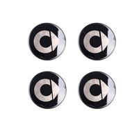 YIFANFENGSUN 4 Pièces Car Cache-moyeux Capuchons de Centre pour Smart Fortwo Forfour 450 451 453 58mm, Centre de Roue Caches Central de Roue Autocollants Bouchon de Jante,A