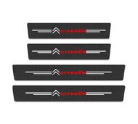 YIFANFENGSUN 4 Pièces Protection Seuil de Porte de Voiture pour Citroen Berlingo 3 (III) I 2018-2024, Fibre Carbone Plinthes Autocollant Autocollant Résistant Aux Rayures Accessoires Décoration
