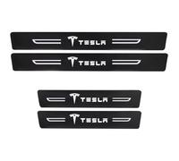 YIFANFENGSUN 4 Pièces Protection Seuil de Porte de Voiture pour Tesla Roadster 2018 2019 2020 2021, Fibre Carbone Plinthes Autocollant Autocollant Résistant Aux Rayures Accessoires Décoration