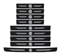 YIFANFENGSUN 9 Pièces Protection Seuil de Porte de Voiture pour MG ZS EV 2019-2025, Fibre Carbone Plinthes Autocollant Autocollant Résistant Aux Rayures Accessoires Décoration