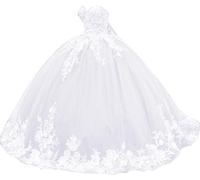 Yifanier Belles Robes de Quinceanera sans Bretelles Fleurs 3D Robes de Quinceanera avec Dentelle Bouffante et traîne MT027