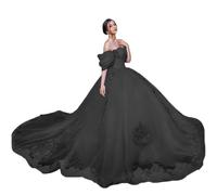 Yifanier Doux Hors épaule Robes de Quinceanera Robe de Bal Robes de Bal en Dentelle avec Train Robes de Princesse gonflées pour 15 16