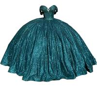 Yifanier Robe de Quinceanera à Perles Scintillantes avec traîne Robe de Bal Bouffante Robe de Bal Longue à Paillettes Robes Sweet 15 16 MT007