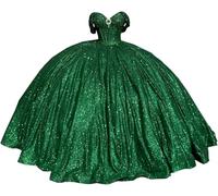 Yifanier Robe de Quinceanera à Perles Scintillantes avec traîne Robe de Bal Bouffante Robe de Bal Longue à Paillettes Robes Sweet 15 16 MT007