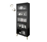 YIFEI2013-SHOP Étagère à Livres Bibliothèque de Luxe légère Bibliothèque de Rangement de armoires latérale avec Une étagère de Porte vitrée Étagères (Color : A)