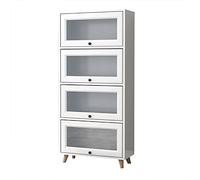 YIFEI2013-SHOP Étagère à Livres Bibliothèque Multicouche avec Porte Anti-poussière Anti-Plafond Domestique Salon for Enfants bibliothèque bibliothèque Étagères (Color : Four Floors, Size : 80cm)