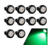 yifengshun 10pcs Super Bright 23mm Eagle Eye Light LED Feux Diurnes DRL Haute Puissance 9W Feu Antibrouillard Feu de Recul Feux de Marqueur pour Voiture Moto Remorque 12V (Vert)