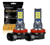 yifengshun 2 pièces H8 / H11 LED vert citron feux de brouillard, 24SMD 3030 2 couleurs H11 H8 LED pour la voiture frontale brouillard lumière Daytime lumières DRL 12V
