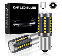 yifengshun 2 pièces jaune BA15S ampoules clignotant LED P21W, 1156 ampoule de clignotant 36SMD mise à niveau des puces COB 500LM LED clignotants avant arrière pour véhicule automobile 12V