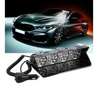 Yifengshun 36 LED Blanc Gyrophare Stroboscope LumièRe D'Urgence Super Brillant Balise Danger LED Flash Avec Ventouse 12V Convient Pour Camion De Voiture SUV IntéRieur Toit/Dash/Pare-Brise