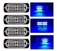 yifengshun 4X 20LED Bleu Led Stroboscope Voiture Avertissement D'urgence Clignotant Strobe Lights Bar 12-24V Étanche pour la Construction Véhicule de Remorquage Van