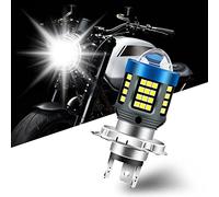 yifengshun H4 LED Moto Phare Ampoules Super Bright Blanc HS1 HB2 9003 Ampoule LED Moto 12-80V Pour Moto Feux De Route Et Feux De Croisement Tout-En-Un Plug And Play 25W 6000K 1Pcs