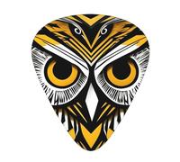 Yifhdes Médiator de guitare multi-facettes avec motif hibou mignon - Son clair et durable pour des expériences musicales personnalisées.