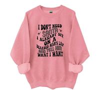 Yifinomi « I don't need Santa I already sit on a barbu mans lap and tell him what I want Sweatshirt & Hoodie », rose, XXL