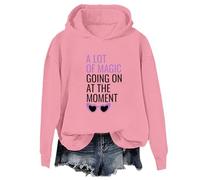 Yifinomi Sweat à capuche « A Lot of Magic Going On at The Moment », « A lot of Magic Going On at The Moment », Rose - 1, XXL