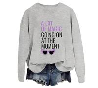 Yifinomi Sweat à capuche « A Lot of Magic Going On at The Moment », « A lot of Magic Going On at The Moment », gris, L