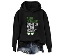 Yifinomi Sweat à capuche « A Lot of Magic Going On at The Moment », « A lot of Magic Going On at The Moment », Noir 1, S