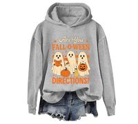 Yifinomi Sweat à capuche « Are You Fall O Ween Directions » pour professeur fantôme, Gris-1., XXL