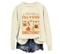 Yifinomi Sweat à capuche « Are You Fall O Ween Directions » pour professeur fantôme, Jaune crémeux., S