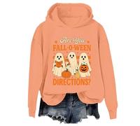 Yifinomi Sweat à capuche « Are You Fall O Ween Directions » pour professeur fantôme, Orange-1, S