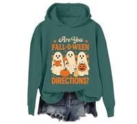 Yifinomi Sweat à capuche « Are You Fall O Ween Directions » pour professeur fantôme, Vert-1, 3XL