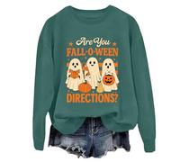 Yifinomi Sweat à capuche « Are You Fall O Ween Directions » pour professeur fantôme, Vert, L