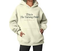 Yifinomi Sweat à capuche « This Is The Turning Point » pour homme et femme, Jaune crème-1, S