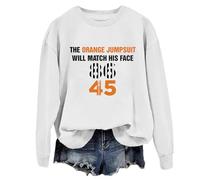 Yifinomi The Orange Jumpsuit Will Match His Face 86 45 Sweatshirt 86-45 Hoodie Retro 86 45 Shirt, blanc, M