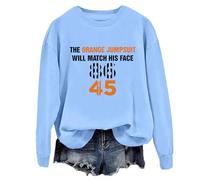 Yifinomi The Orange Jumpsuit Will Match His Face 86 45 Sweatshirt 86-45 Hoodie Retro 86 45 Shirt, Bleu (Carolina blue), L
