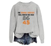 Yifinomi The Orange Jumpsuit Will Match His Face 86 45 Sweatshirt 86-45 Hoodie Retro 86 45 Shirt, gris, L