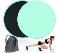 YIFLorine TANG Disque Sport Fitness,2 Pièces Core Sliders Disque Musculation Disques de Glisse à Double Face Disques de Glisse avec Sac de Transport pour Yoga,Entraînement,Pilates,Gym (Vert)