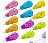 YIFLorine TANG Rubans Correcteurs,12 Pièces Ruban Correcteur Blanc,4M x 5MM,Mini Roller de Correction Mini Rubans Correcteurs Correction Tapes Correcteur Blanc pour Fournitures Scolaires École Bureau