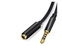 Yige Store 2 pcs Casque Rallonge de Casque Sans Perte Adaptateur Câble 3.5mm Mâle-Femme Double Avec Microphone Ligne Contrôle(3m)