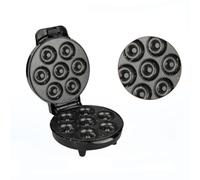 YIGECHENXIN 110V, Machine à Donuts Mini de 220V pour Petits-déjeuners ou en-Cas festifs adaptés aux Enfants et Plus Encore, avec Surface antiadhésive, prépare 7 Donuts, Noire.