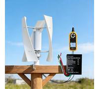 YIGECHENXIN 12v, Éoliennes Verticales à axe 1000W-10000W Kit Moteur générateur 12V/24V/48V/220V, pour système Hybride éolien-Solaire (avec régulateur de Charge)