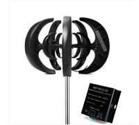 YIGECHENXIN 12v, Générateur d'éolienne Verticale 12V-220V 1000W-3000W à Faible Bruit Petite éolienne pour Usage Domestique, pour systèmes éoliens et solaires (Noir)