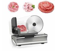 YIGECHENXIN 220v / 200w Électrique Frozen Meat Slicer Cuisine en Acier Inoxydable Agneau Rouleau Tranche Alimentaire avec aspirateur antidérapant Facile à Nettoyer pour la Viande, Le Fromage