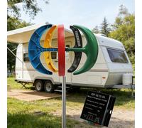 YIGECHENXIN 24v, Générateur d'éolienne à Vitesse de Vent nominale de 12 m/s, 12V 24V 48V 5500W, éolienne Verticale à Faible Bruit et démarrage à Basse Vitesse de Vent, pour Maisons Mobiles