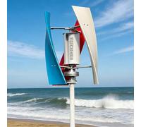 YIGECHENXIN 24v, Générateur Solaire Portable 12V 24V 48V 220V Éolienne Verticale Silencieuse à 3 Lames avec Contrôleur pour Éclairage de Jardin Extérieur (16000W)