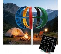 YIGECHENXIN 24v, Kit de générateur d'éolienne Verticale 4500W 220V-12V Kit de générateur éolien Portable avec contrôleur, adapté aux systèmes de Production d'énergie éolienne/Solaire