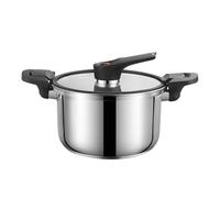YIGECHENXIN Alimenter en Aluminium, 304 Cuiseur à Pression en Acier Inoxydable Bottom à Trois Couches Condents à gaz et cuisinière à Induction,24cm