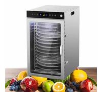 YIGECHENXIN Déshydrateur Alimentaire électrique à 16 Plateaux, Affichage numérique, séchoir à Viande Commercial en Acier Inoxydable, minuterie et température réglables,110V