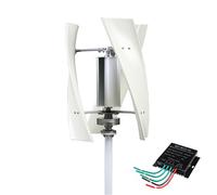 YIGECHENXIN Éolienne Verticale à Faible Bruit 1000W-1500W, générateur d'éolienne, éolienne 12V 24V 48V avec contrôleur MPPT pour Camping à Domicile (Blanc),12v