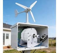 YIGECHENXIN Générateur à Aimant Permanent 9000W à Faible régime, générateur à Aimant Permanent triphasé sans engrenage pour Turbine hydraulique et éolienne avec contrôleur 12V-220V,48v