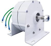 YIGECHENXIN Générateur à Aimant Permanent sans engrenage 20000W 12V-220V, alternateur AC Basse Vitesse avec Base, utilisé pour éolienne et Turbine hydraulique (Blanc),220v